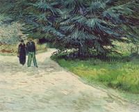 Gogh, Vincent van - Public Garden with Couple and Blue Fir Tree